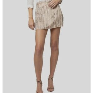 As by DF sequin beaded mini skirt Party